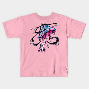 Corrupted Cotton Candy Mushroom Kids T-Shirt